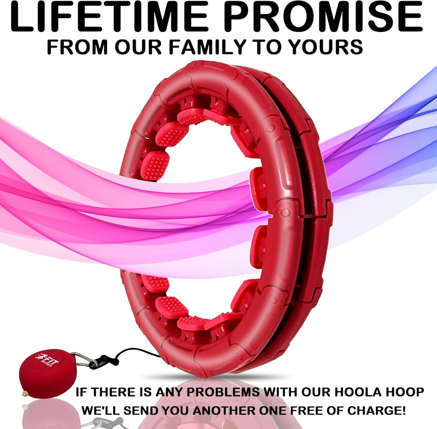 Infinity Weighted Hula Fitness Hoop for Adults Weight Loss, Smart Exercise Hola Circle Hoop for Women Abs Workout