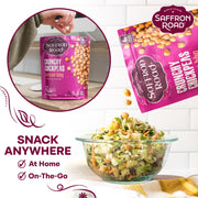 Saffron Road Roasted and Crunchy Sea Salt and Cracked Pepper Chickpeas | High Protein Snacks | Gluten-free, Vegan, Non-GMO, and Certified Halal and Kosher | 5.4oz Pouch | Pack of 6