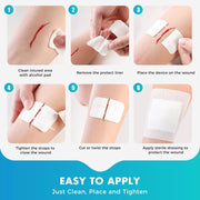 Sutures Butterfly Bandaids - 4 Pcs Laceration Closure Kit - Surgical Laceration Repair Without Sew - Quick Clot -Emergency Wound Closures Device (PU)