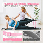 Pilates Ring Set, Pilates Essentials Kit with Pilates Ring and Ball, 3 Resistance Bands, Portable Bag & Training Poster, at Home Pilates Starter Workouts Equipment Kit for Women