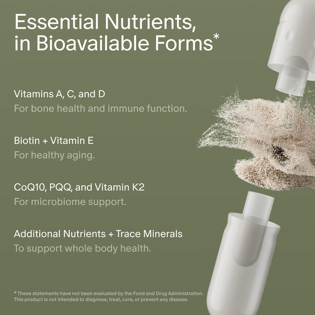 Seed DM-02 Daily Multivitamin - 100% DV Essential Vitamins and Minerals for Women & Men - Helps Fill Daily Nutrient Gaps - Immune, Bone, Hair, Skin & Nails Health - Vegan - 30 Capsules (30-Day Supply)