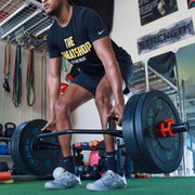 Olympic Hex Bar Solid Steel Sleeve 1000lbs Weight Capacity Trap Bar Deadlift Bar with Knurled Handles, for Bodybuilding Training, Squats, Deadlifts, Shrugs Power Pulls, Black