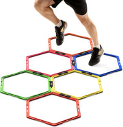 Yes4All Hex Agility Rings/Speed Rings with Carrying Bag – Hexagon Rings, Agility Hurdles for Agility Footwork Training