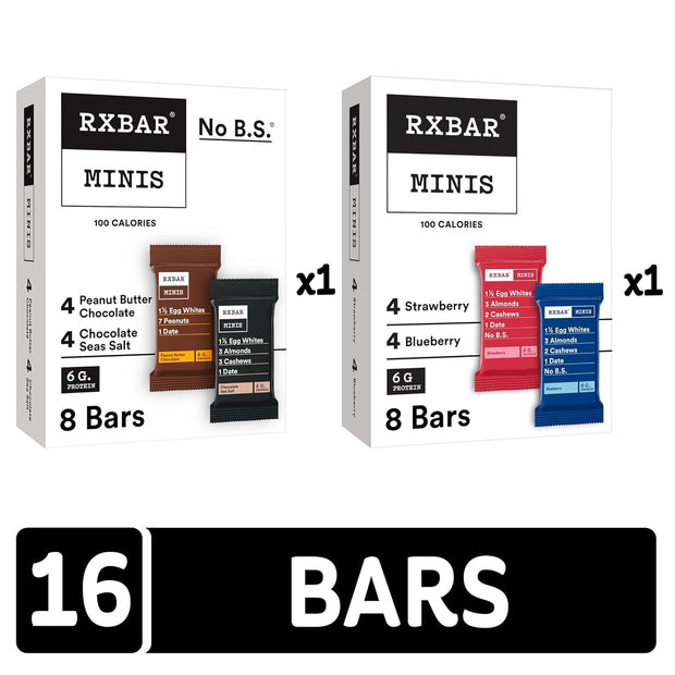 RXBAR Minis Protein Bars, Snack Bars, Variety Pack (16 Count)
