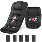 VBSD Adjustable Ankle Weights for Women Men, 1 Pair 2 4 5 6 8 10 lb Leg Weight Straps, Weighted Ankle Weights Set for Gym, Fitness, Yoga, Jogging, Walking, Aerobics, Physical Therapy