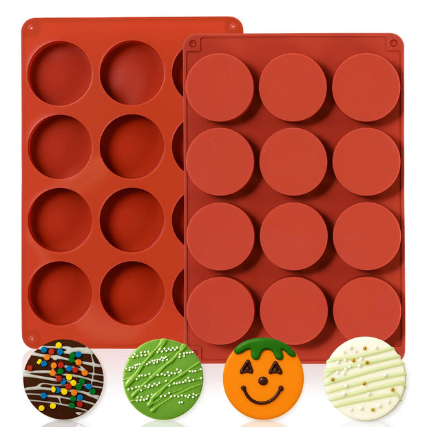 Semi Sphere Silicone Molds, 15 Cavities Half Sphere Hot Chocolate Bombs Mold for Making Jelly, Chocolates and Cake, Pack of 2