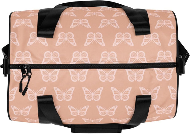 Nxt Moda Butterfly Crossbody Duffle Overnight Travel Carry On Gym Bag Women Sports Fitness Inside & Outside Pocket Cute Fashion Animal Print Shoulder Pads Water Proof Machine Washable (Zinn)