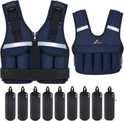 Sportneer Adjustable Weighted Vest Weights: 2-18 lbs/2-40 lbs Washable Weight Vest 16 In 1 Fast Adjust Rucking Vest for Women and Men Home Gym Workout Fitness Strength Training Vests