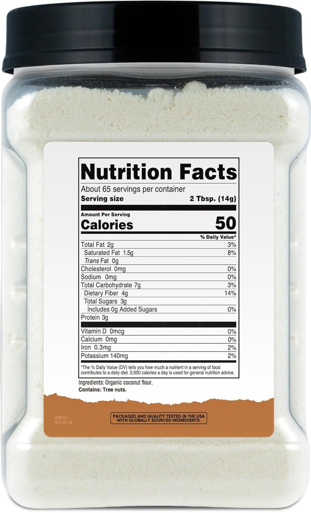 Nutricost Pantry Organic Coconut Flour (2 LB) - Gluten-Free, GMO-Free