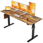 Agilestic Electric Standing Desk, 48 x 24 Inches Height Adjustable Desk, Sit Stand up for Work Office Home, Ergonomic Rising Computer Table with Memory Preset, Rustic Brown