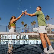 SEEQ Clear Protein Powder - Blue Razz Freeze - 22 Servings - 22g Clear Whey Protein Isolate - Zero Sugar - 0g Lactose - Allergen Friendly - GLP1 Support - Bone Health - Muscle Post Workout Recovery