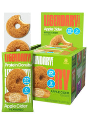 Legendary Foods 22gr Protein Donuts - Glazed Vanilla 8x (2 Donuts per Pack), High Protein, Zero Sugar, Gluten Free and Low Carb, Keto Friendly Snack, Healthy Donut for GLP-1, Diabetic, Bariatric Diets