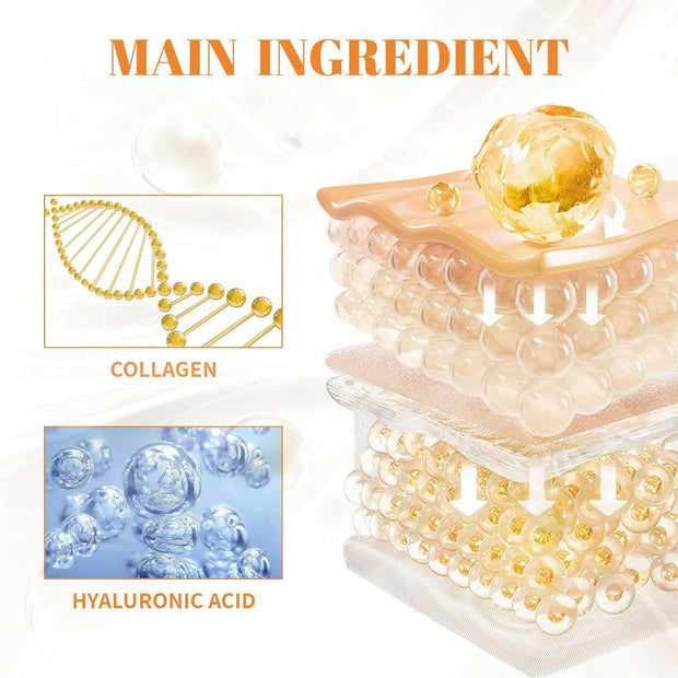 Collagmask - Collagen Film Mask, Collagen Film Face Mask, Collagen Soluble Film, Anti-Wrinkle Lifting Smooths Out Fine Lines And Wrinkles Firming (1box)