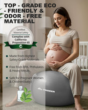 Trideer Yoga Ball – Anti-Burst Exercise Ball for Pregnancy, Office, Birthing, Stretching & Core Workout – Home Gym & Therapy