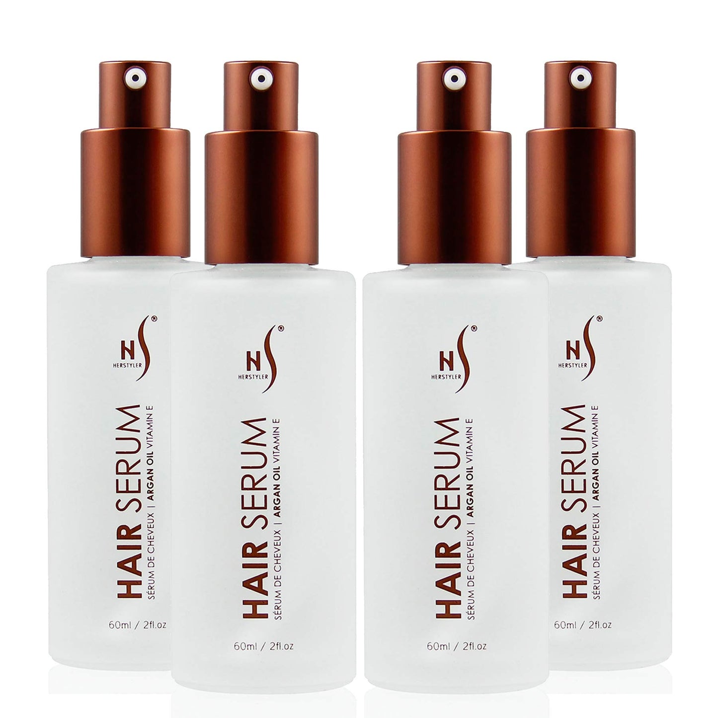 HerStyler Hair Repair Serum - Argan Oil Hair Serum for Frizzy and Damaged Hair - For Frizz, Styling and Shine - 2 Fl Oz - Pack of 1