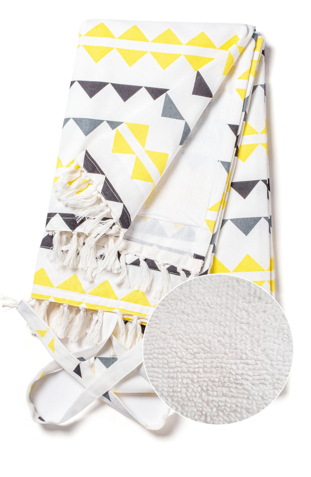 Native Fab Oversized Turkish Beach Towels - 2 Pack - Terry Cotton - Extra Large 40x72 inches, Soft, Absorbent, Quick Dry Towels for Adults, Swim, Bath, Spa, Pool - Red, Orange, Blue, Navy