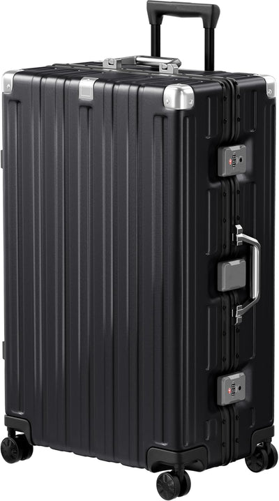 Krute Luggage 28 Inch Checked Suitcase with Spinner Wheels Zipperless Aluminum Frame Luggages TSA Lock No Zipper Hardshell Lightweight PC+ABS Large Suitcases