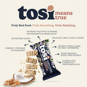 Tosi Meal Nut Bars, Cashew Coconut, Healthy Snacks for Adults & Kids, Crunchy Plant Based Protein Bar (14G), Keto Snacks, Vegan, Gluten & Soy Free, Low Sugar, Omega 3s, 2.4oz, 12-Pack