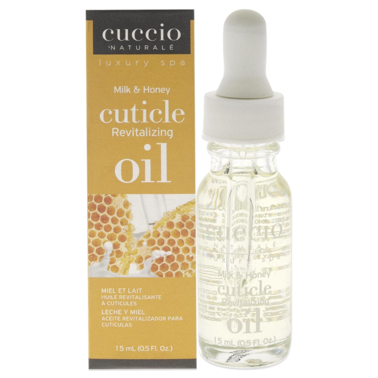 Cuccio Naturale Revitalizing- Hydrating Oil For Repaired Cuticles Overnight - Remedy For Damaged Skin And Thin Nails - Paraben /Cruelty-Free Formula - Milk And Honey - 2.5 Oz