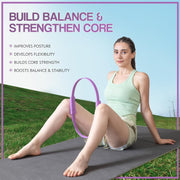 Pilates Ring Fitness Circle, 13.5" Magic Circle Ring for Women, Flexible Resistance Exercise Equipment for Toning Thighs, Legs, Arms & Core