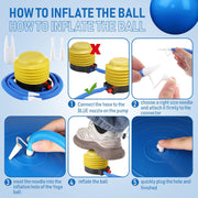 Leyndo 4 Pcs 26 Inch Yoga Exercise Ball Pilates Pregnancy Birthing Fitness Ball with Quick Pump Anti Burst for Improved Posture, Balance, Yoga, Pilates, Training