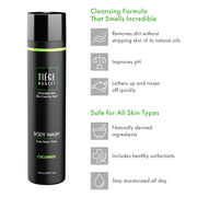 Tiege Hanley Daily Body Wash for Men | Gently Removes Dirt, Sweat and Oil | Cucumber Scent | 10 fluid ounces | Made in the USA | 2 Pack