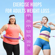 JKSHMYT Weighted Hula Circle Hoops for Adults Weight Loss, Infinity Fit Hoop Plus Size, 30 Detachable Links, Exercise Hoop for Women and Beginners