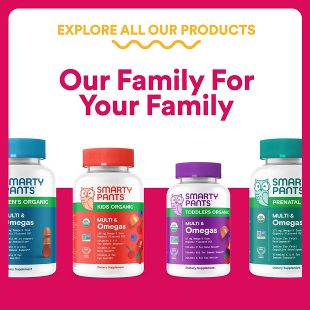 SmartyPants Women's Multivitamin Gummies - Improved Formula: Omega 3 (DHA/EPA), Methylfolate, CoQ10, Vitamin D3, C, Vitamin B12, B6, A, K & Zinc, Inositol, Gluten Free, 90 Count (30 Day Supply)