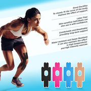 OK TAPE One-Structure K-Tape Patches | Precut for Knee Kinesiology Tape | Pain Relief and Accessories | 10 Pcs and Beige