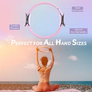 Pilates Ring Circle Set 10 pcs Pilates Equipment Accessories for Home Workouts 9.8” Pilates Ball 12” Magic Circle Yoga Ring and Resistance Bands for Women Pilates Ring and Ball Set Gift (Pink)