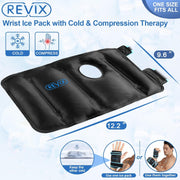REVIX Wrist Ice Pack Wrap for Carpal Tunnel, Reusable Gel Ice Pack for Hand Relaxation, Cold Compress, Enhancing Comfort and Soothing Fatigue, 1Pack