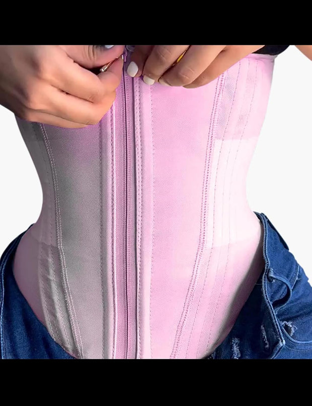 SHAPSHE Waist Trainer for Women Tummy Control Workout Waist Cincher Corset Shapewear Postpartum Body Shaper with Zipper Hook