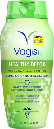 Vagisil Feminine Wash for Intimate Area Hygiene, Healthy Detox, All Over Body Wash for Women, Gynecologist Tested, Hypoallergenic and pH Balanced, 12 Fl Oz (Pack of 1)
