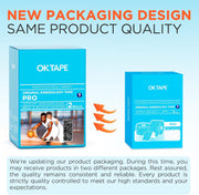 OK TAPE PRO Kinesiology Tape, 2inch x Long Roll 16ft Free Cut Tape, Elastic Athletic Tape Therapeutic Latex Free, Black+Black