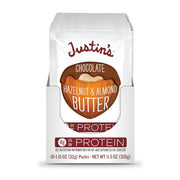 Justin's Chocolate Hazelnut & Almond Butter Squeeze Pack, Organic Cocoa, Gluten-free, Responsibly Sourced, Packaging May Vary, 1.15 Ounce (Pack of 10)