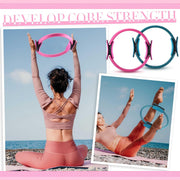 Poen Home Pilates Kit for Women Pilates Equipment Ring and Ball Set with Stretching Strap 8 Resistance Bands Non Slip Socks Gym Back Bags Exercise Equipment for Workout