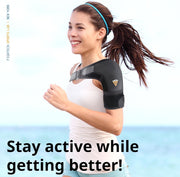 Shoulder Brace - Support & Injury Prevention Brace- Joint Pain Releaser- Shoulder Compression Wrap Strap - Adjustable Injury Accessories for Shoulders - Premium Quality Strap by FIGHTECH (Pink, L-XL)