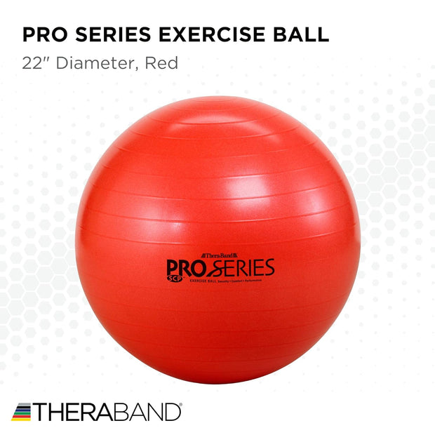 THERABAND Pro Series Exercise Ball, 26" Green Stability Trainer for 5'7"–6'1" Users, Anti-Burst Yoga & Pilates Ball, Balance & Core Trainer, For Athletes Fitness at Gym & Home