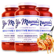 Yo Mama's Foods Keto Marinara Pasta Sauce - (3) 12.5 Ounce Jars - No Sugar Added, Low Carb, Low Sodium, Gluten Free, Paleo Friendly, and Made with Fresh, Non-GMO Tomatoes
