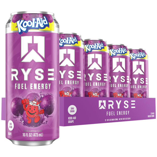 RYSE Fuel Energy Drink - Variety Pack - Sugar Free, Gluten Free & Vegan - 200mg Natural Caffeine, Taurine & Choline for Focus & Energy - No Artificial Colors - 16 fl oz Cans (12-Pack)