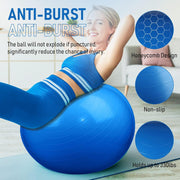 Leyndo 4 Pcs 26 Inch Yoga Exercise Ball Pilates Pregnancy Birthing Fitness Ball with Quick Pump Anti Burst for Improved Posture, Balance, Yoga, Pilates, Training