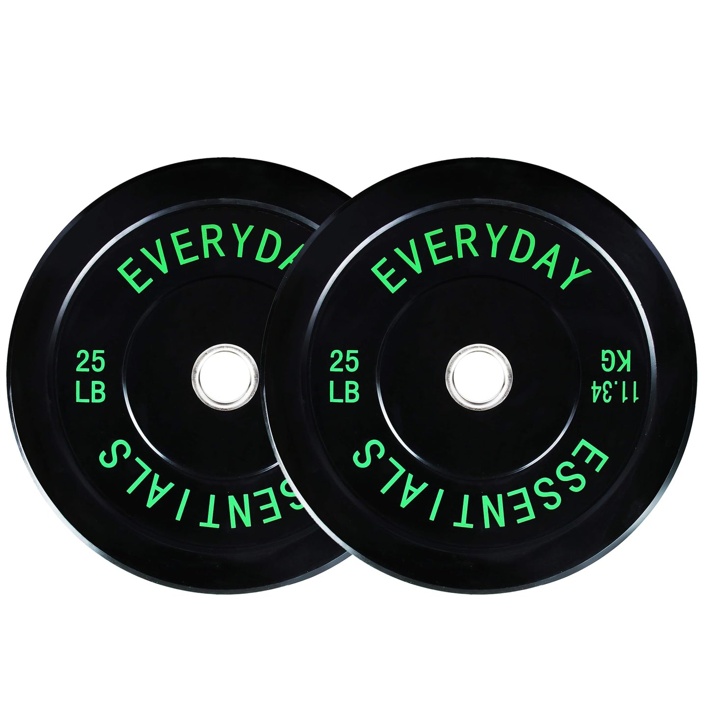 2-Inch Olympic Bumper Plates, Perfect Weight Plates for Weightlifting and Strength Training, Multiple Weights Available