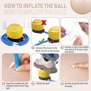 Leyndo 4 Pcs 26 Inch Yoga Exercise Ball Pilates Pregnancy Birthing Fitness Ball with Quick Pump Anti Burst for Improved Posture, Balance, Yoga, Pilates, Training