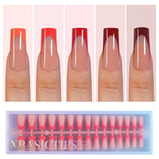 Misssix XBASICTIPS French Tip Press On Nails, 150 Pcs Short Square French Gel Nail Tips, Soft Gel Pre-shaped No File Need Fake Nails for Nail Art DIY Extension Designs, 15 Sizes