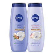NIVEA Refreshing White Peach and Jasmine Body Wash with Nourishing Serum, Scented Body Wash for Women, Enriched with Provitamin B5 and Vitamin E, 20 Fl Oz Bottle