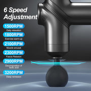 Massage Gun Deep Tissue, Silent Brushless Motor and Portable Massage Gun with 4 Interchangeable Heads for Deep Muscle Relief and Relaxation, Relax Gift