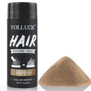 VOLLUCK Hair Fibers for Thinning Hair, Instant Coverage Hair Building Fibers for Women and men, Natural Hair Powder for Conceal Hair Loss 28 g (Dark Brown)