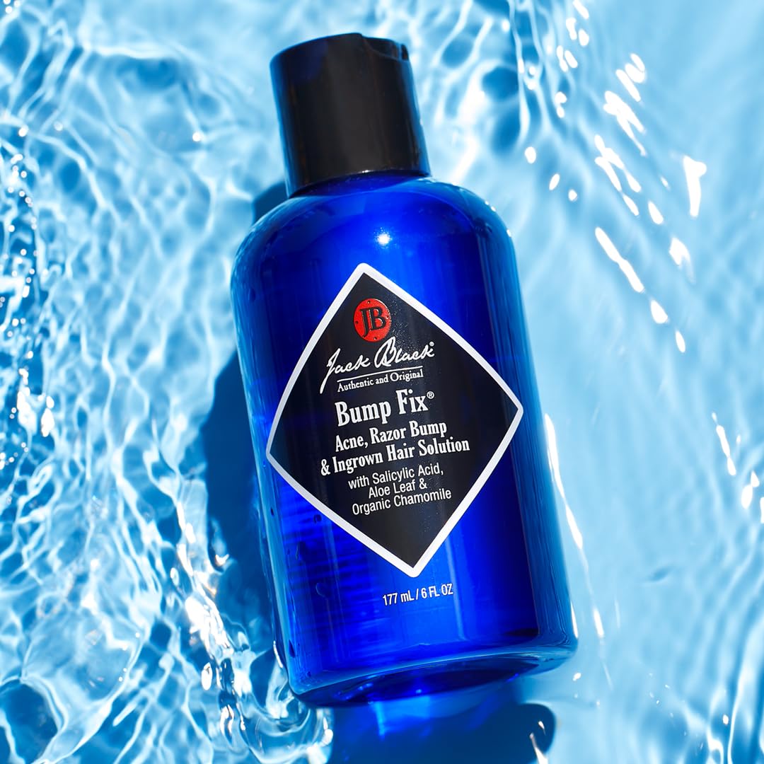 Jack Black Bump Fix, 6 Fl. Oz. – Acne, Razor Bump & Ingrown Hair Solution – Moisturizing Acne Treatment for Face, Aftershave for Razor Bumps, Ingrown Hair Serum for Men