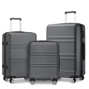 Kono 3 Piece Luggage Sets Expandable(only 28") Lightweight with Spinner Wheels TSA Lock Hardside Travel Rolling Suitcases 20in 24in 28in Carry on Pink