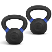 Yes4All Powder Coated Cast Iron Kettlebell Strength Training Kettlebells Weight Set for Full Body Workout, Home Gym